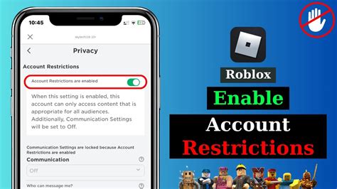 how to enable account restrictions on roblox