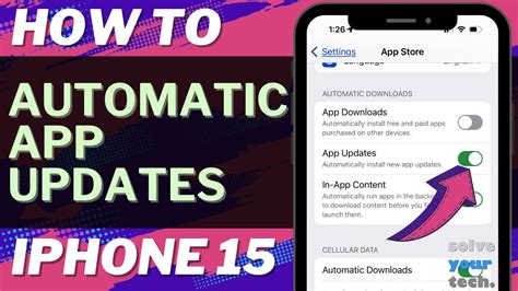 how to enable automatic app updates on iphone 15
