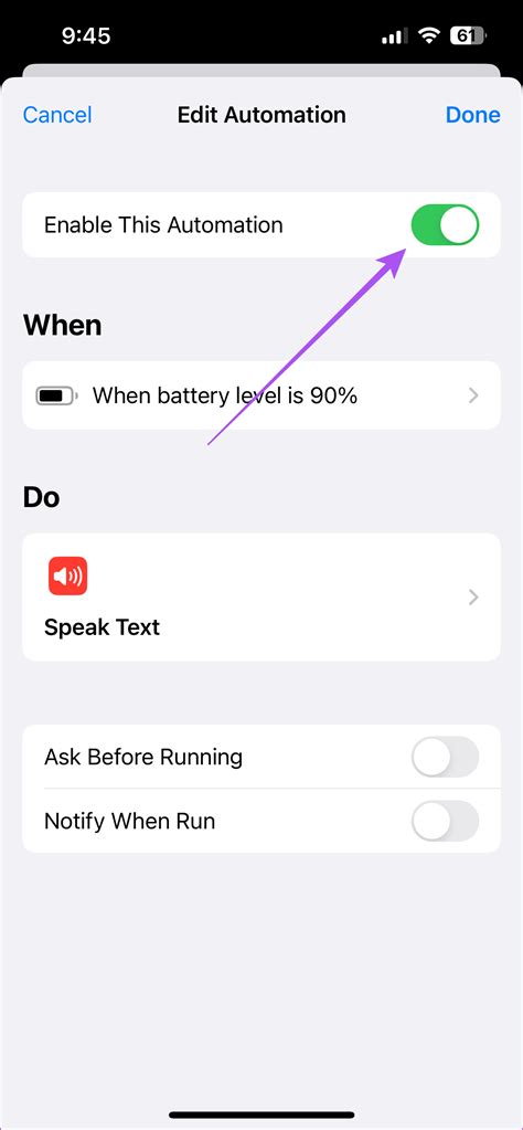 how to enable automation in iphone