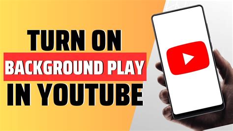 how to enable background play in youtube