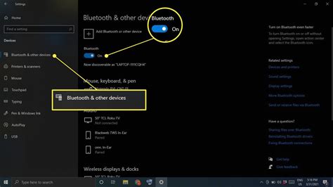 how to enable bluetooth on windows 10