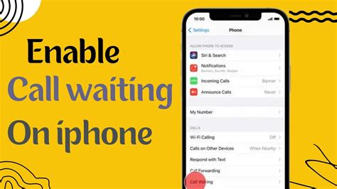 how to enable call waiting on messenger on iphone