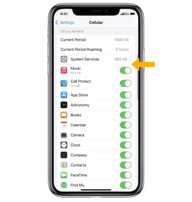 how to enable cellular data on iphone 11