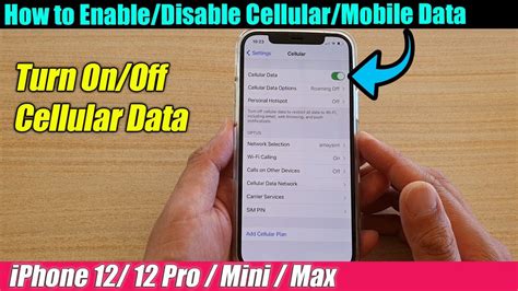 how to enable cellular data on iphone 12