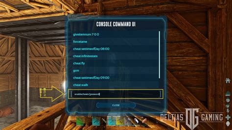 how to enable cheats on ark nitrado server