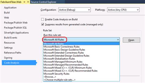 how to enable code analysis in visual studio 2019
