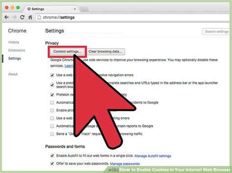 how to enable cookies and javascript on chrome