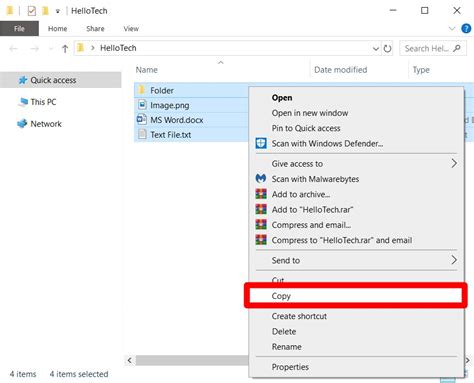 how to enable copy and paste in windows 10