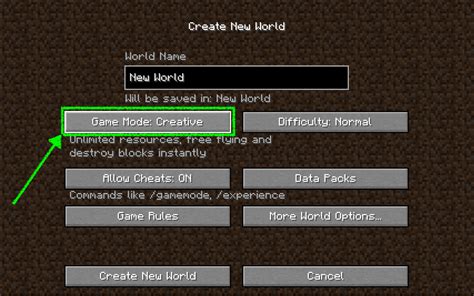 how to enable creative mode in minecraft command