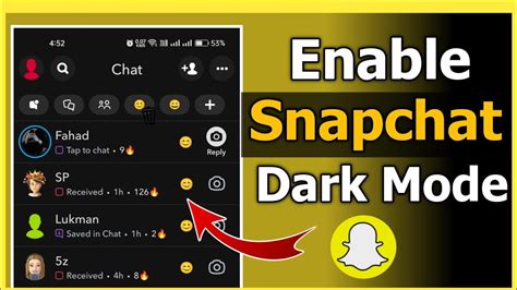 how to enable dark mode on snapchat android