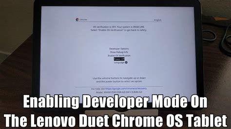 how to enable developer mode on lenovo chromebook duet
