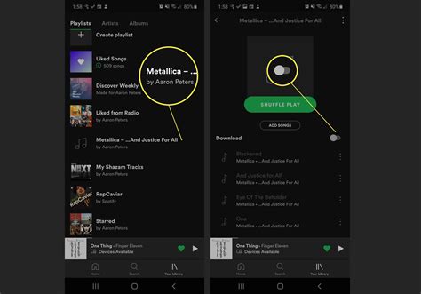 how to enable download with data on spotify