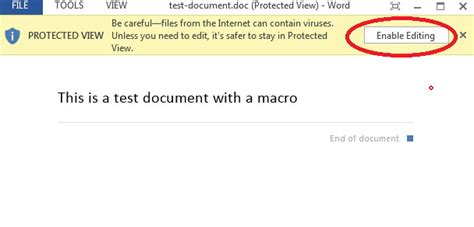 how to enable editing microsoft word