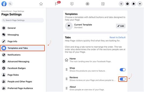 how to enable facebook page