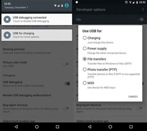 how to enable file transfer on android with broken screen