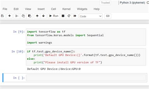 how to enable gpu in jupyter notebook