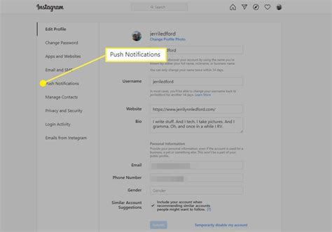 how to enable instagram notifications on pc