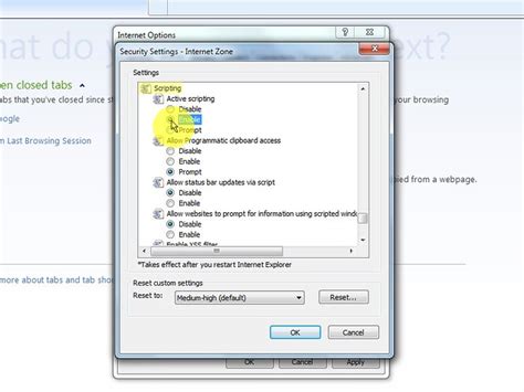 how to enable javascript in browser settings