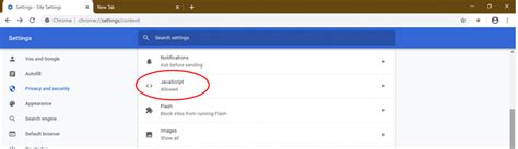 how to enable javascript on chrome mobile