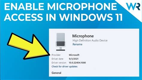 how to enable microphone access in windows 11