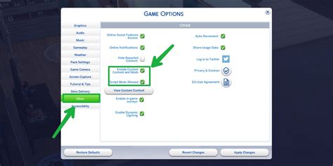 how to enable mods and cc in sims 4