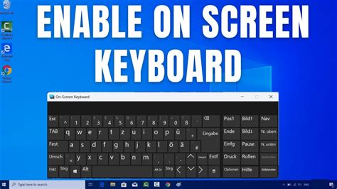 how to enable on screen keyboard with mouse
