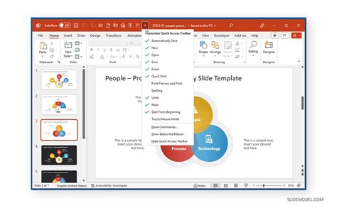 how to enable quick access toolbar in powerpoint