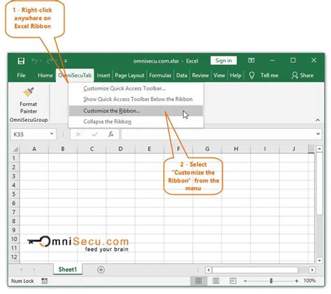 how to enable ribbon in excel