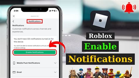 how to enable roblox notifications on ios