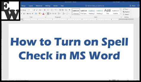 how to enable spell check in word 2016