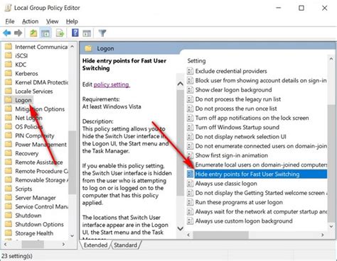 how to enable switch user