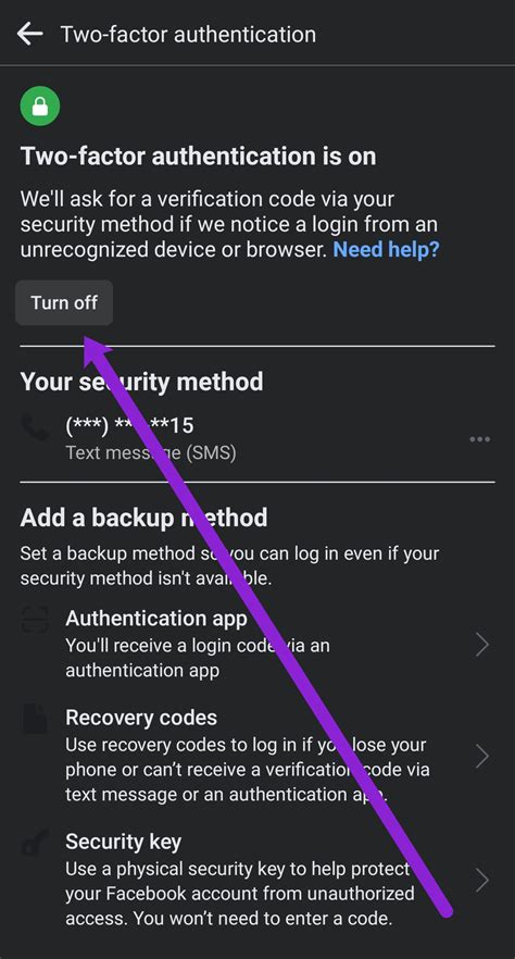 how to enable two factor authentication in facebook