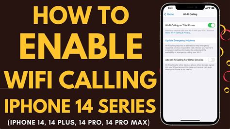 how to enable wifi calling in iphone 14