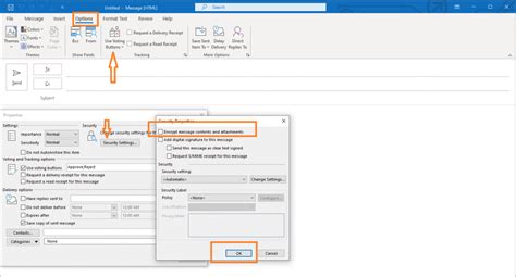 how to encrypt a file in outlook email