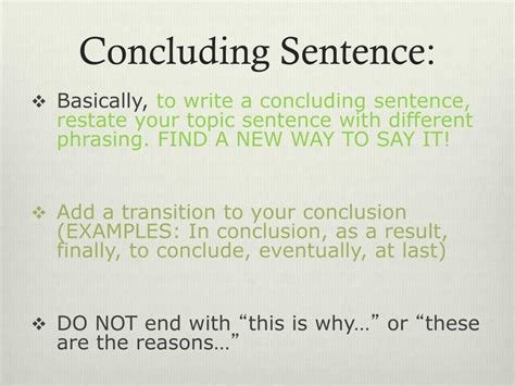 how to end a conclusion sentence