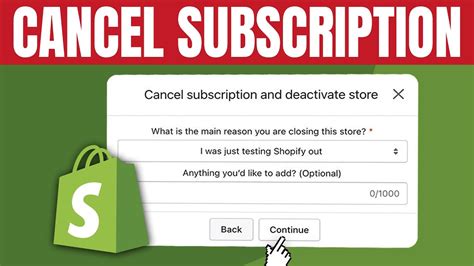 how to end a subscription on shopify