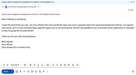 how to end an email to a professor sample