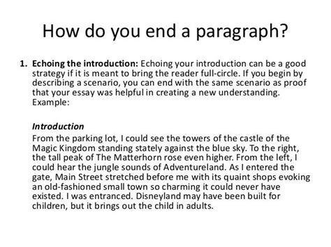 how to end an introduction paragraph about yourself