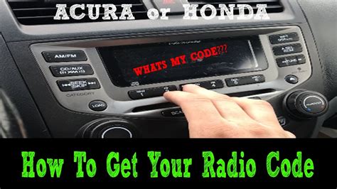 how to enter acura radio code 2007