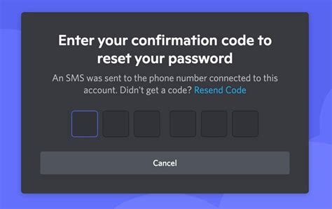 how to enter confirmation code in discord