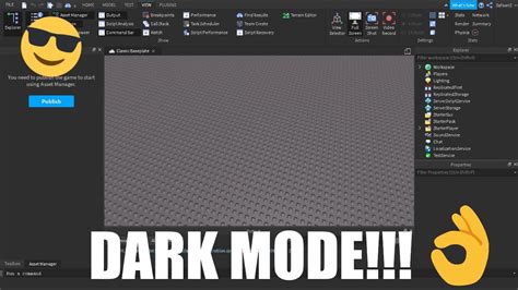 how to enter dark mode in roblox