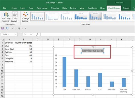 how to enter data in excel for a bar graph