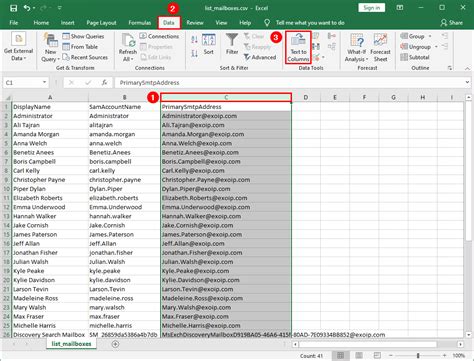 how to enter email address in excel