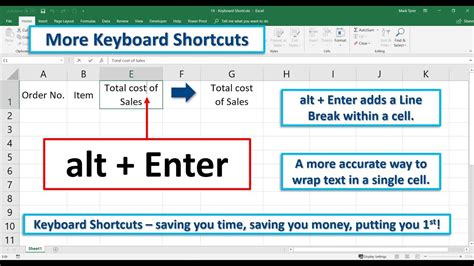 how to enter excel cell with keyboard