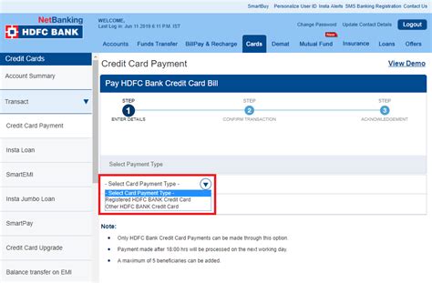 how to enter ifsc code in hdfc netbanking
