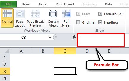 how to enter in excel formula bar