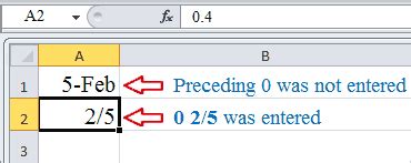 how to enter mixed fraction in excel