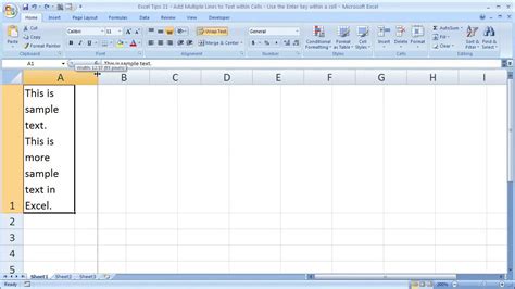 how to enter multiple lines in excel cell
