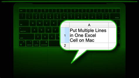 how to enter multiple lines in one cell in excel mac