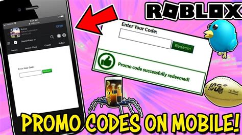how to enter promo codes on roblox mobile